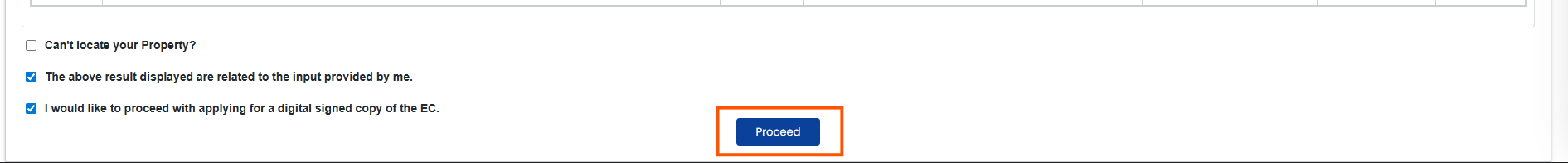 Confirmation checkboxes and Proceed button